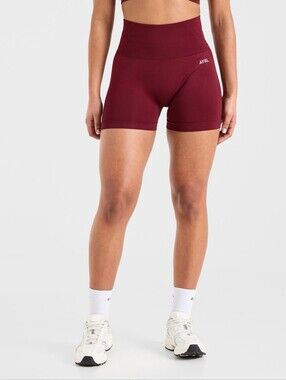 AYBL High-Waist Burgundy Athletic Bike Shorts Empower Seamless Shorts